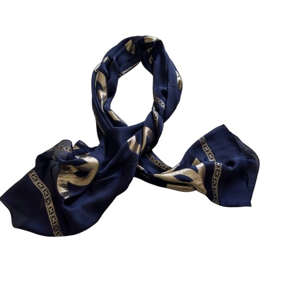 Chanel CC Logo Translucent 100% Silk Scarf